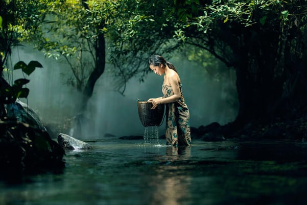 Standing in the river of abundance.